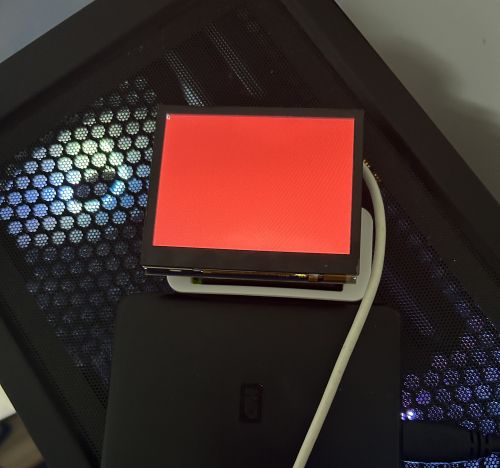 Pi HAT showing red screen